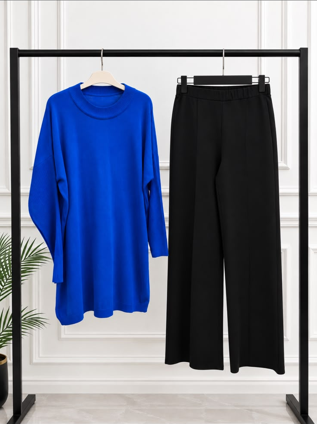 Rahat Kesim Tunik & Geniş Paça Pantolon Takım